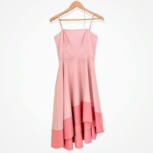 White House Black Market Pink Asymmetrical Dress. Barbie.